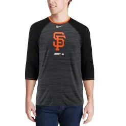 Men's San Francisco Giants Nike Black Velocity 3/4-Sleeve Raglan T-Shirt -San Francisco Giants 4 sleeve raglan t shirt pi3192000 altimages ff 3192695 bb9eca1ce48bbd237a68alt4 full