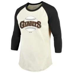 Men's San Francisco Giants Majestic Threads Cream/Black Cooperstown Collection Raglan 3/4-Sleeve T-Shirt -San Francisco Giants 4 sleeve t shirt pi3406000 altimages ff 3406792 247deb451d3cc5574030alt2 full