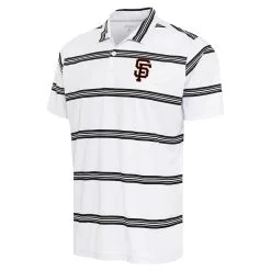 Men's San Francisco Giants Antigua White/Black Groove Polo