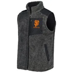 Men's San Francisco Giants G-III Sports By Carl Banks Black/Charcoal Power Hitter Reversible Full-Zip Vest -San Francisco Giants charcoal san francisco giants power hitter reversible full zip vest pi4791000 altimages ff 4791127 86089010d71a7341c86balt2 full
