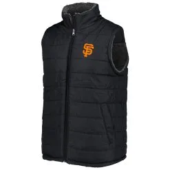 Men's San Francisco Giants G-III Sports By Carl Banks Black/Charcoal Power Hitter Reversible Full-Zip Vest -San Francisco Giants charcoal san francisco giants power hitter reversible full zip vest pi4791000 altimages ff 4791127 86089010d71a7341c86balt4 full