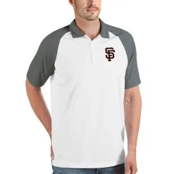 Men's San Francisco Giants Antigua White/Gray Nova Polo