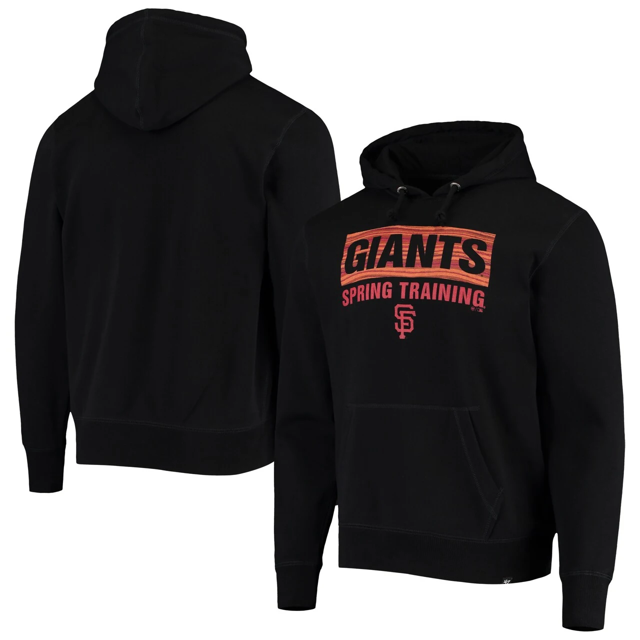 Men's San Francisco Giants '47 Black Spring Training Team Bar Pullover Hoodie 3 Men's San Francisco Giants '47 Black Spring Training Team Bar Pullover Hoodie