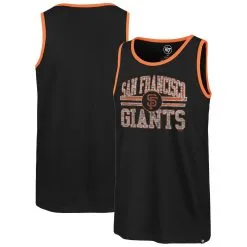 Men's San Francisco Giants '47 Black Winger Franklin Tank Top
