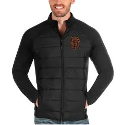 Men's San Francisco Giants Antigua Black Altitude Full-Zip Jacket