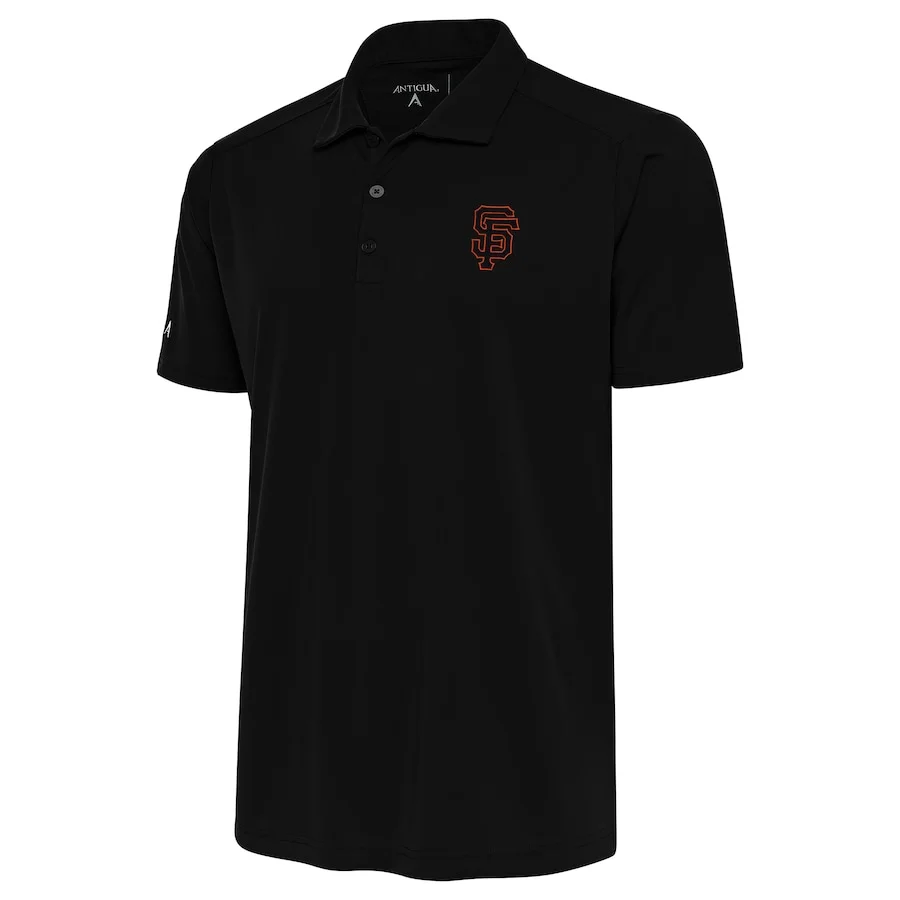 Men's San Francisco Giants Antigua Black Apex Polo 3 Men's San Francisco Giants Antigua Black Apex Polo