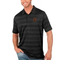 Men's San Francisco Giants Antigua Black Compass Polo