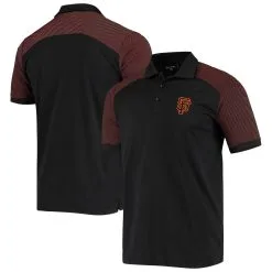 Men's San Francisco Giants Antigua Black Engage Polo