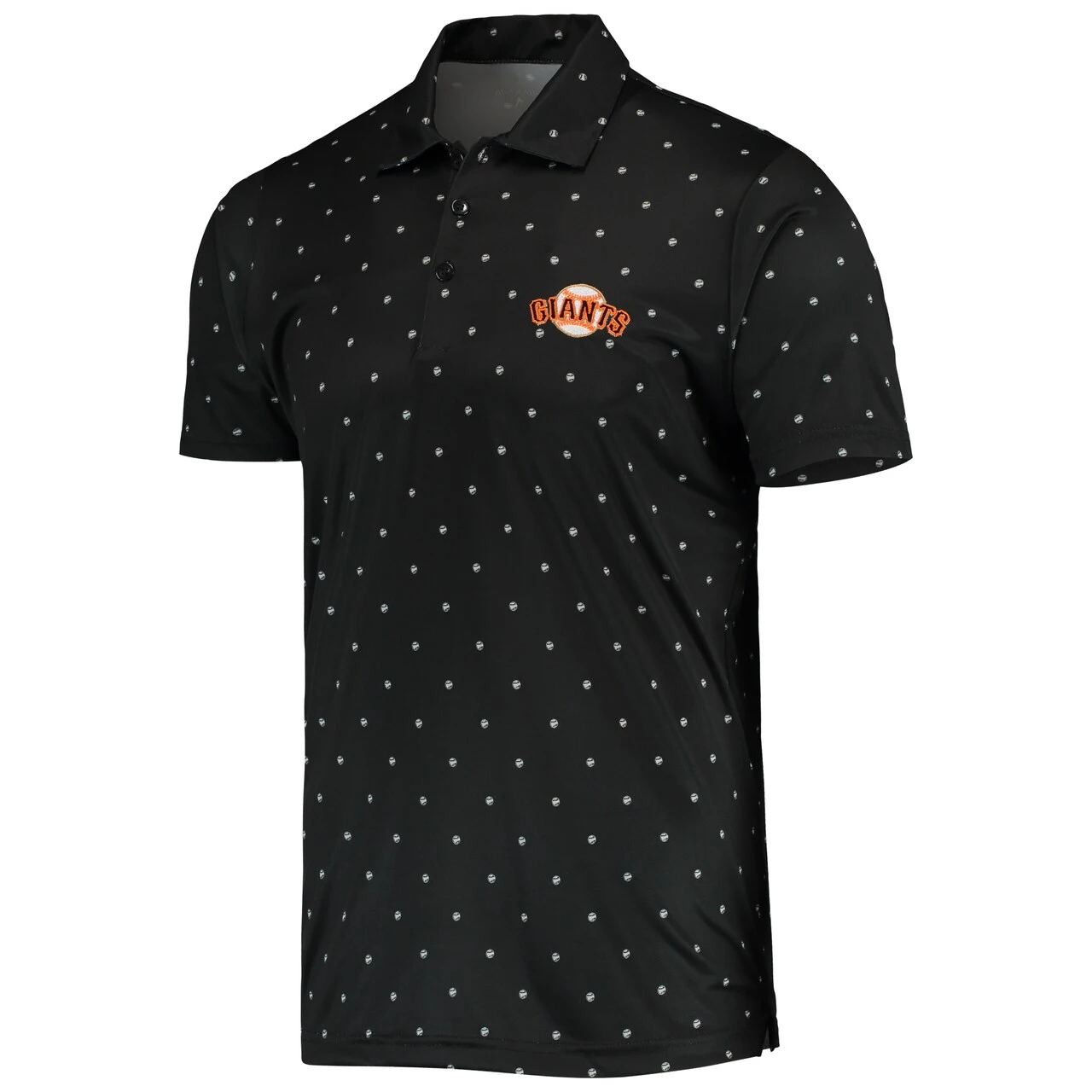 Men's San Francisco Giants Antigua Black Major Polo 4 Men's San Francisco Giants Antigua Black Major Polo - Image 2