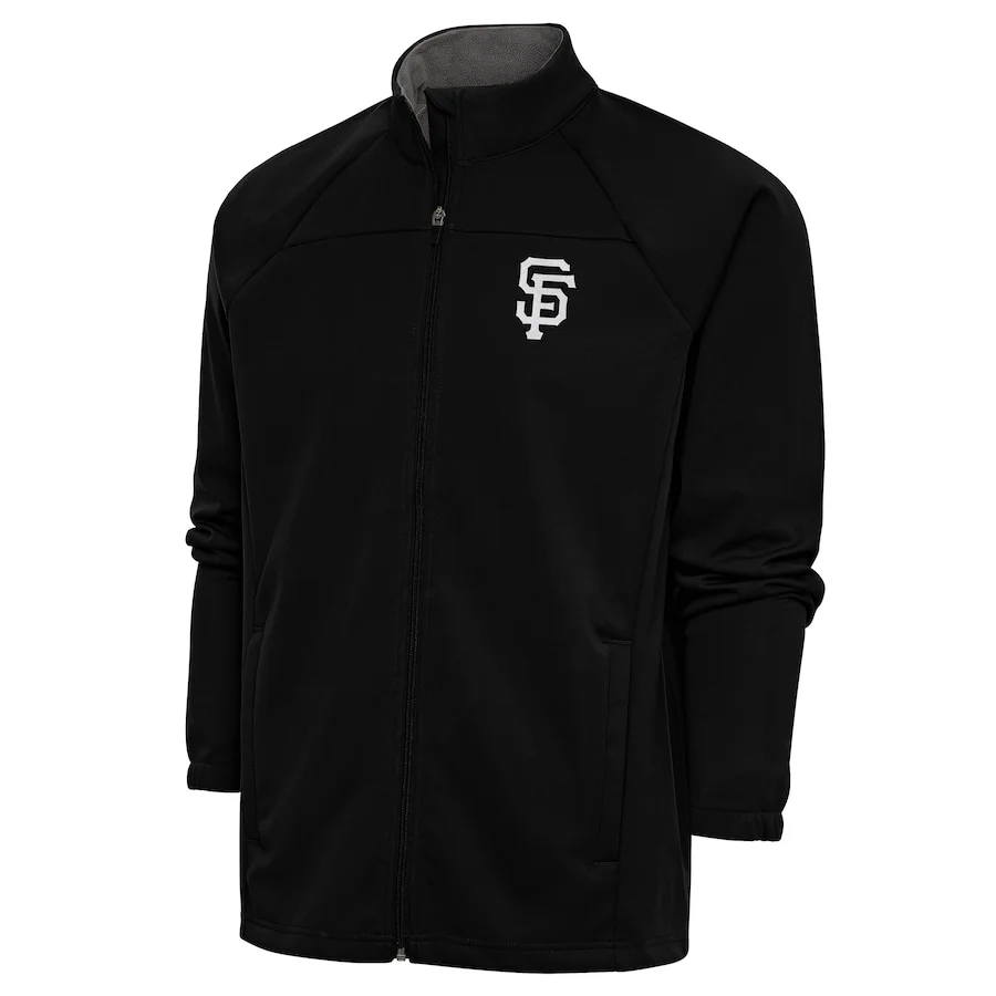 Men's San Francisco Giants Antigua Black Metallic Links Full-Zip Golf Jacket 3 Men's San Francisco Giants Antigua Black Metallic Links Full-Zip Golf Jacket