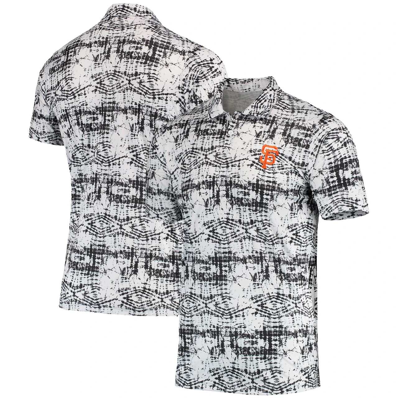 Men's San Francisco Giants Antigua Black Vivid Polo 3 Men's San Francisco Giants Antigua Black Vivid Polo
