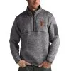 Men's San Francisco Giants Antigua Heathered Charcoal Fortune Half-Zip Sweater -San Francisco Giants mens antigua heathered charcoal san francisco giants fortune half zip sweater pi2556000 ff 2556911 full