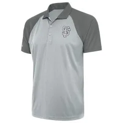 Men's San Francisco Giants Antigua Silver Metallic Nova Polo