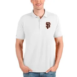 Men's San Francisco Giants Antigua White Affluent Polo