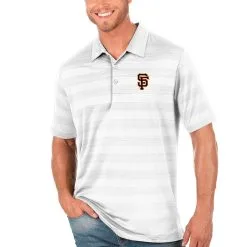 Men's San Francisco Giants Antigua White Compass Polo