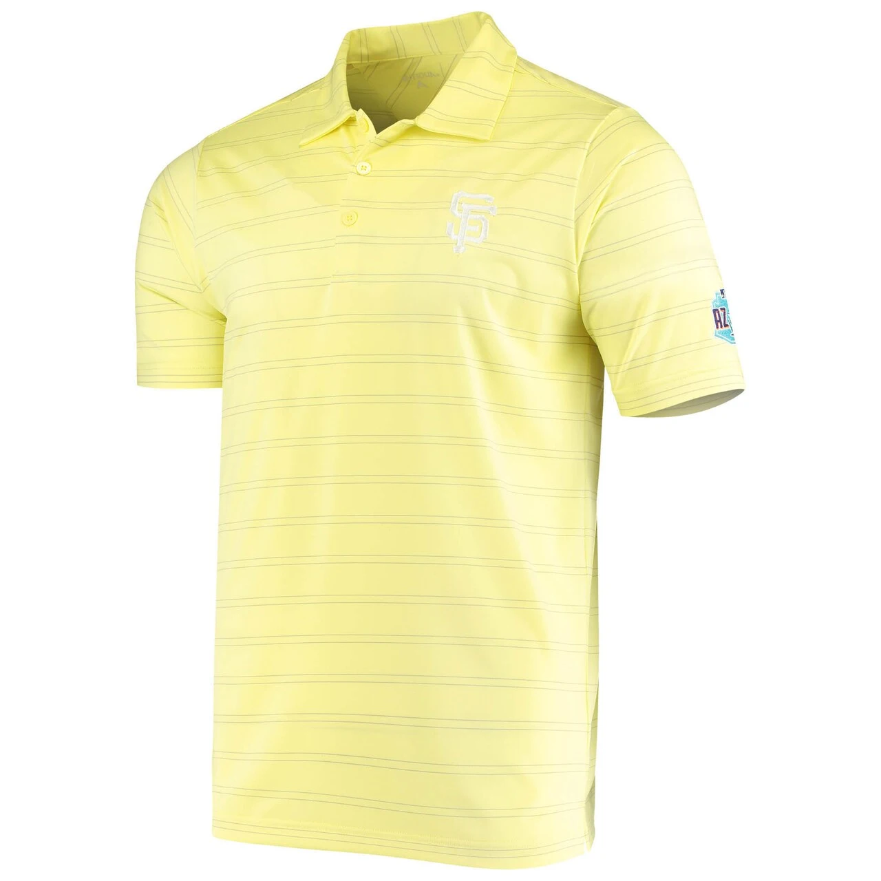 Men's San Francisco Giants Antigua Yellow Montego Desert Dry Spring Training Polo 4 Men's San Francisco Giants Antigua Yellow Montego Desert Dry Spring Training Polo - Image 2