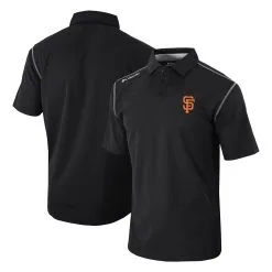 Men's San Francisco Giants Columbia Black Omni-Wick Shotgun Polo