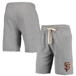 Men's San Francisco Giants Concepts Sport Gray Mainstream Terry Tri-Blend Shorts