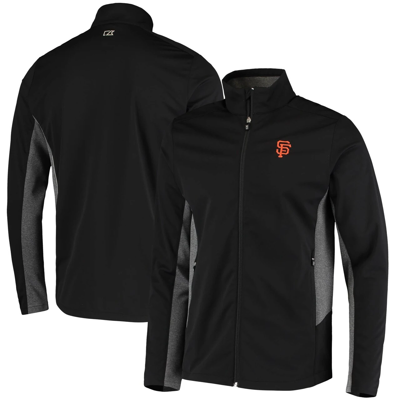 Men's San Francisco Giants Cutter & Buck Black Navigate WeatherTec Full-Zip Jacket 3 Men's San Francisco Giants Cutter & Buck Black Navigate WeatherTec Full-Zip Jacket