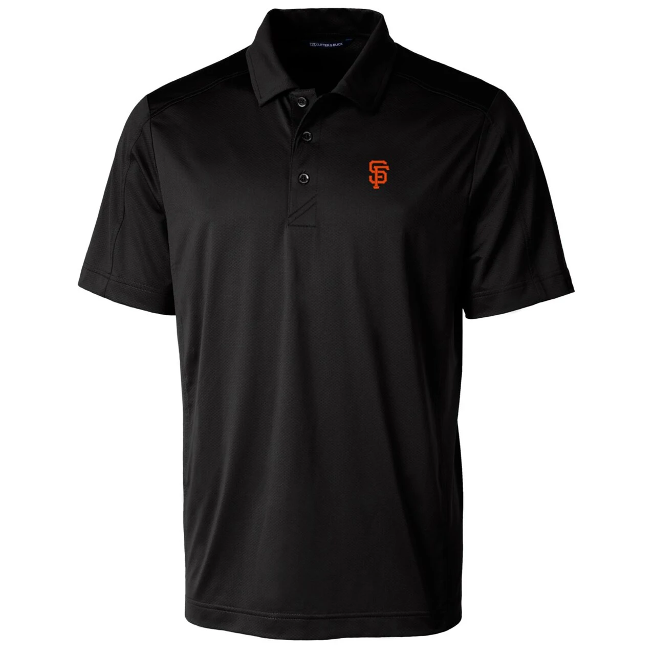 Men's San Francisco Giants Cutter & Buck Black Prospect Textured Stretch Polo 4 Men's San Francisco Giants Cutter & Buck Black Prospect Textured Stretch Polo - Image 2