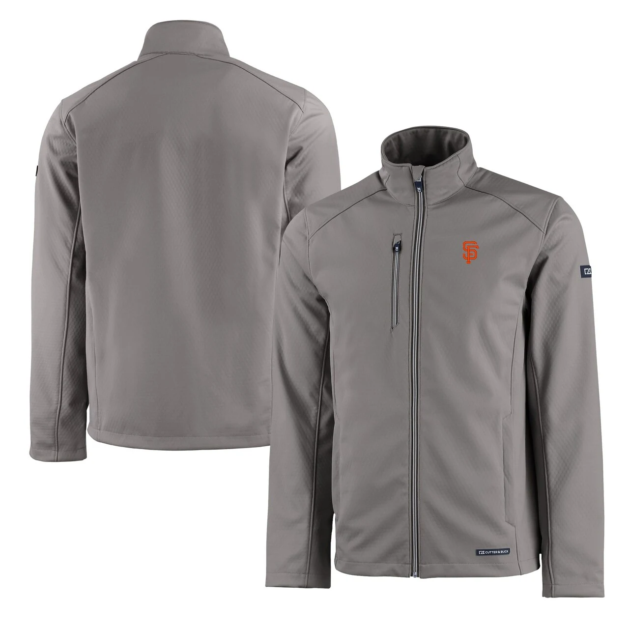 Men's San Francisco Giants Cutter & Buck Gray Evoke Eco Softshell Recycled Full-Zip Jacket 3 Men's San Francisco Giants Cutter & Buck Gray Evoke Eco Softshell Recycled Full-Zip Jacket