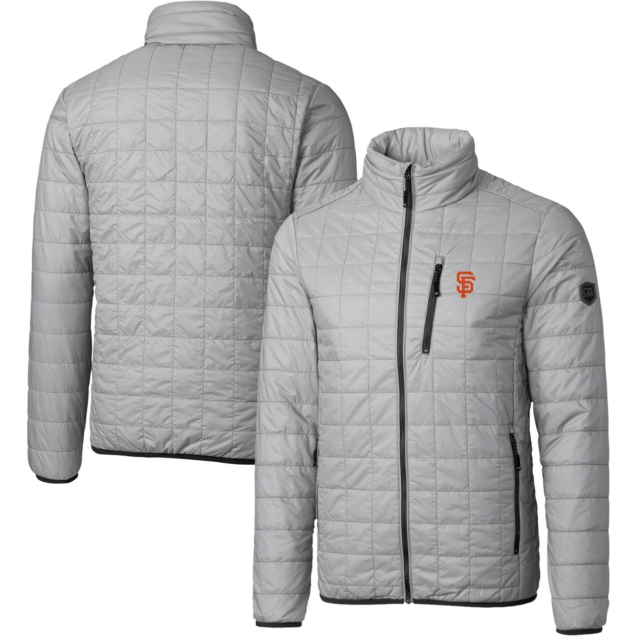Men's San Francisco Giants Cutter & Buck Gray Rainier Eco Insulated Full-Zip Puffer Jacket 3 Men's San Francisco Giants Cutter & Buck Gray Rainier Eco Insulated Full-Zip Puffer Jacket