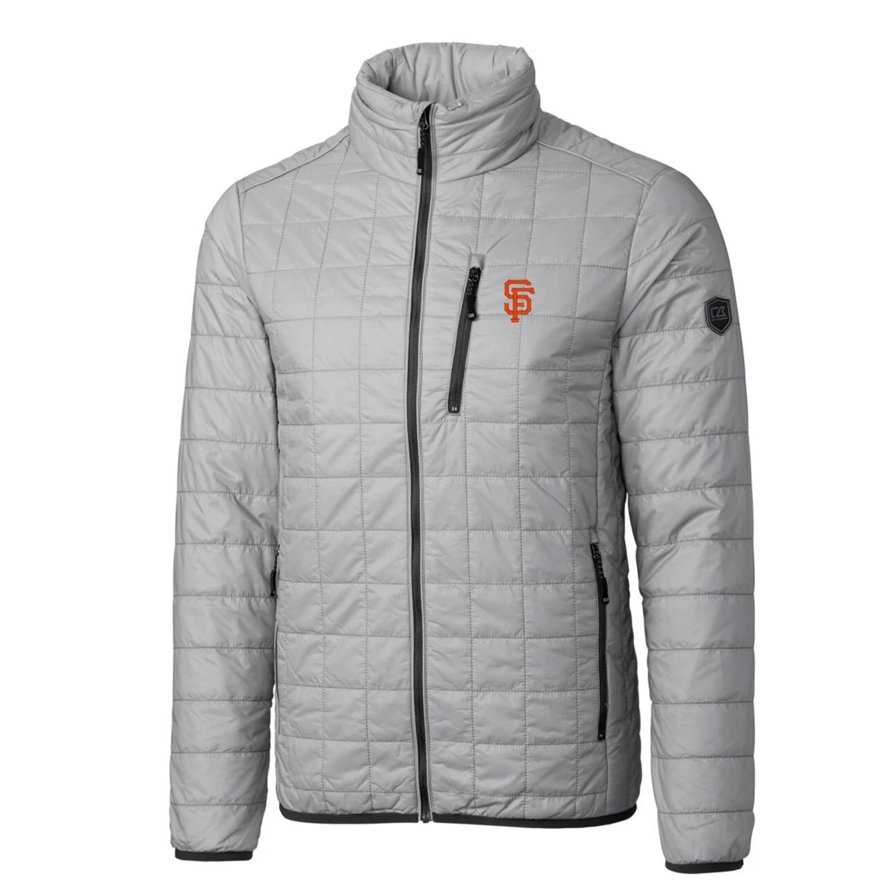 Men's San Francisco Giants Cutter & Buck Gray Rainier Eco Insulated Full-Zip Puffer Jacket 4 Men's San Francisco Giants Cutter & Buck Gray Rainier Eco Insulated Full-Zip Puffer Jacket - Image 2