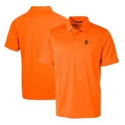 Men's San Francisco Giants Cutter & Buck Orange Prospect Textured Stretch Polo