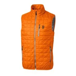 Men's San Francisco Giants Cutter & Buck Orange Rainier Full-Zip Puffer Vest -San Francisco Giants mens cutter and buck orange san francisco giants rainier full zip puffer vest pi5015000 altimages ff 5015111 fb3297565351ddf82336alt2 full