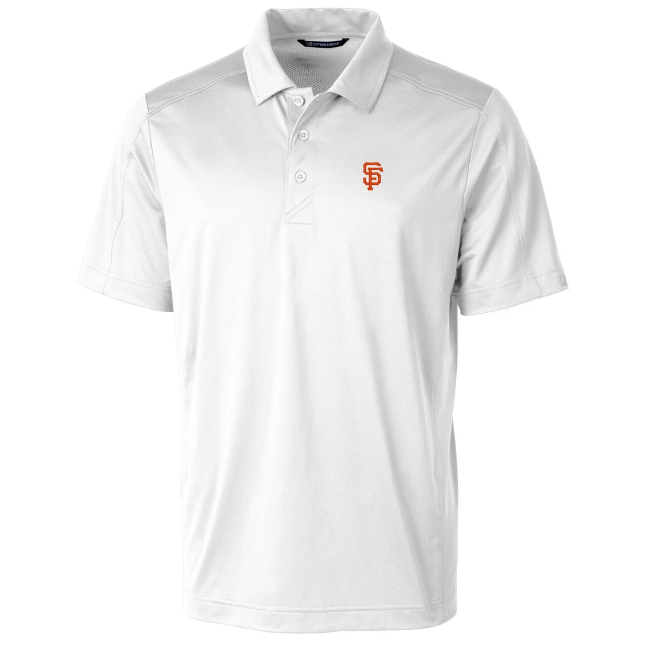 Men's San Francisco Giants Cutter & Buck White Prospect Textured Stretch Polo 4 Men's San Francisco Giants Cutter & Buck White Prospect Textured Stretch Polo - Image 2