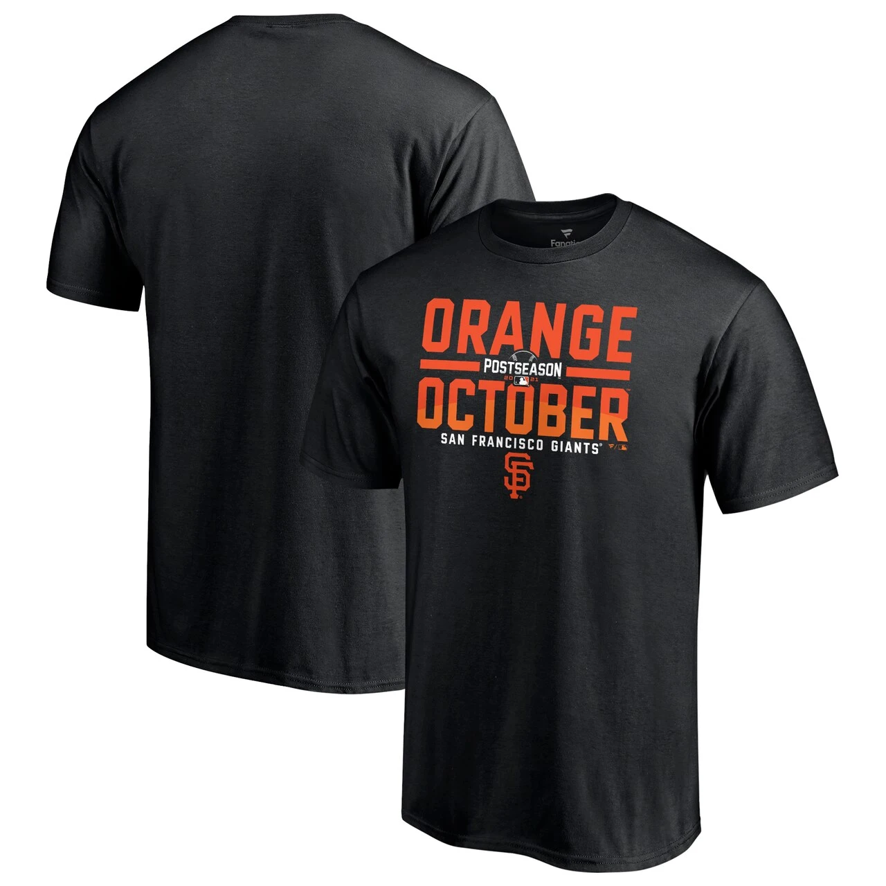 Men's San Francisco Giants Fanatics Branded Black 2021 Postseason Orange October T-Shirt 3 Men's San Francisco Giants Fanatics Branded Black 2021 Postseason Orange October T-Shirt