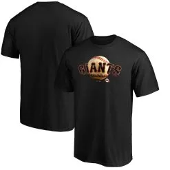Men's San Francisco Giants Fanatics Branded Black Midnight Mascot Team Logo T-Shirt