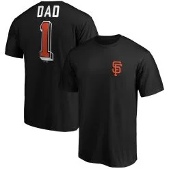 Men's San Francisco Giants Fanatics Branded Black Number One Dad Team T-Shirt