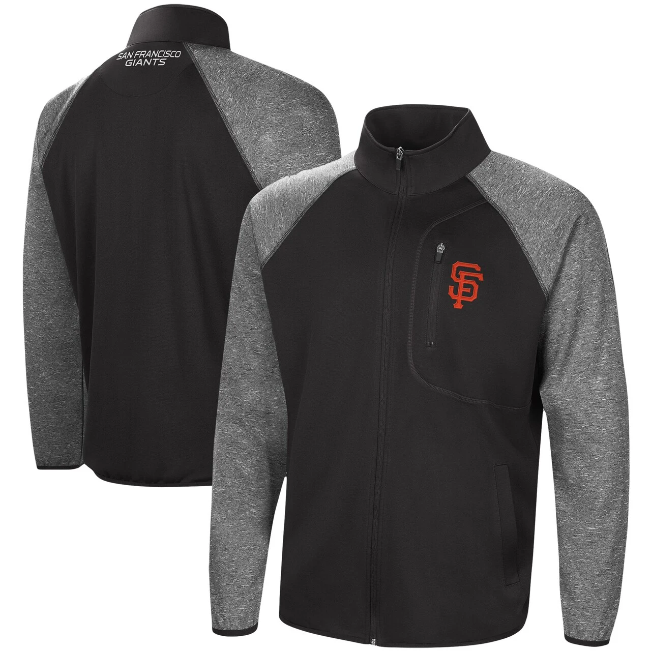 Men's San Francisco Giants G-III Sports By Carl Banks Black Freestyle Transitional Raglan Full-Zip Jacket 3 Men's San Francisco Giants G-III Sports By Carl Banks Black Freestyle Transitional Raglan Full-Zip Jacket