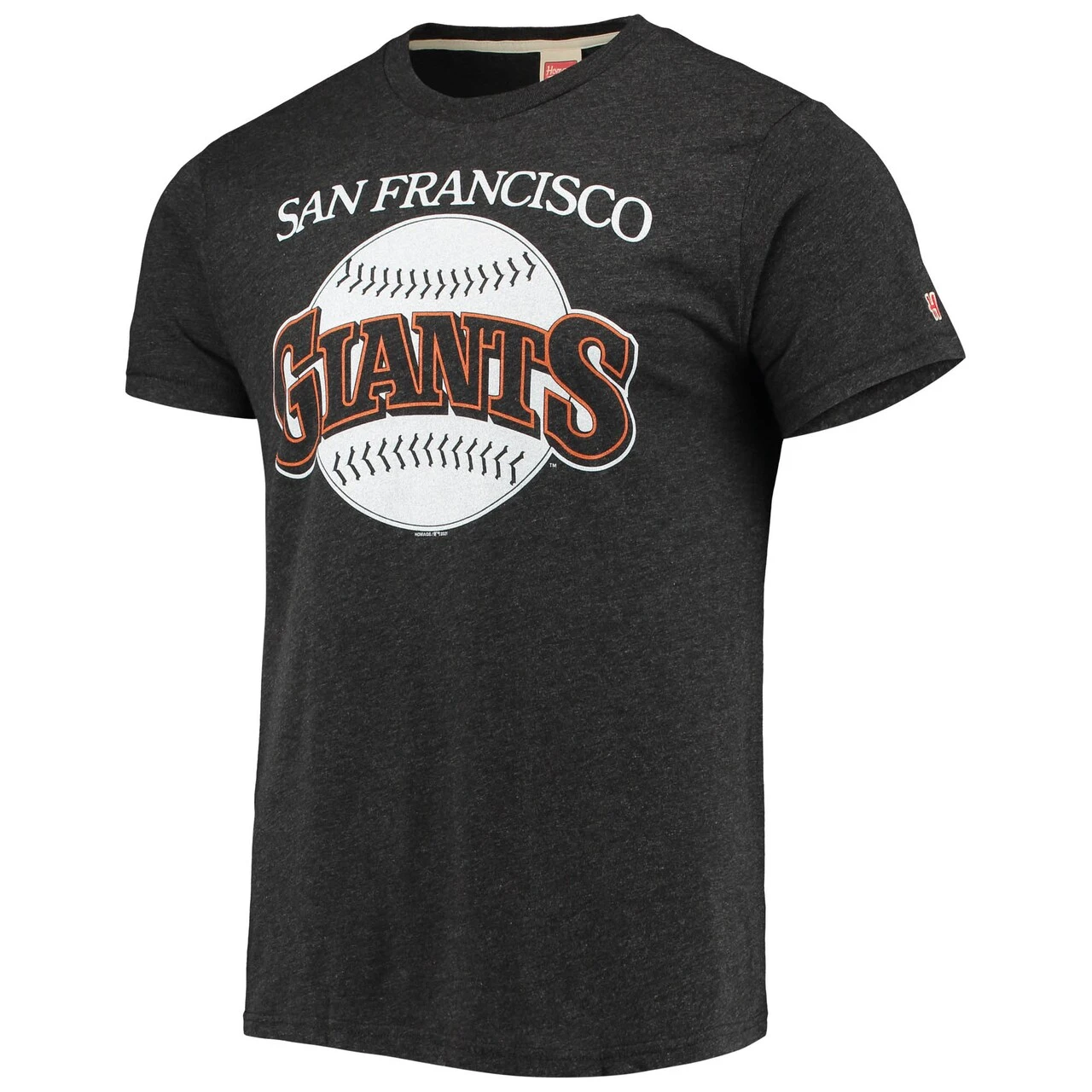 Men's San Francisco Giants Homage Black Hand-Drawn Logo Tri-Blend T-Shirt 4 Men's San Francisco Giants Homage Black Hand-Drawn Logo Tri-Blend T-Shirt - Image 2