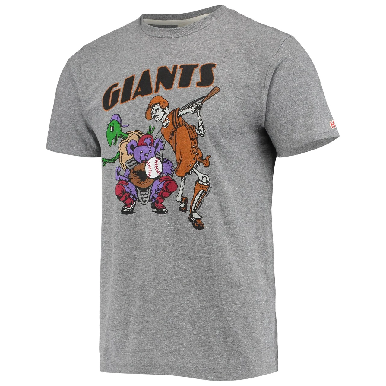 Men's San Francisco Giants Homage Heathered Gray Grateful Dead Tri-Blend T-Shirt 4 Men's San Francisco Giants Homage Heathered Gray Grateful Dead Tri-Blend T-Shirt - Image 2
