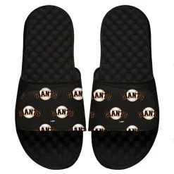 Men's San Francisco Giants ISlide Black Loudmouth Logo Slide Sandals