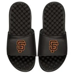 Men's San Francisco Giants ISlide Black Personalized Alternate Logo Slide Sandals