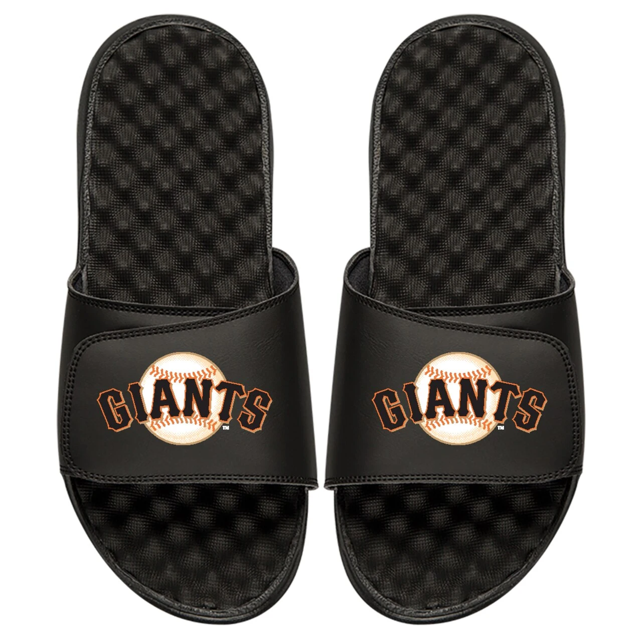 Men's San Francisco Giants ISlide Black Personalized Primary Logo Slide Sandals 3 Men's San Francisco Giants ISlide Black Personalized Primary Logo Slide Sandals