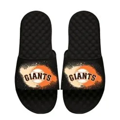 Men's San Francisco Giants ISlide Black Spray Paint Slide Sandals