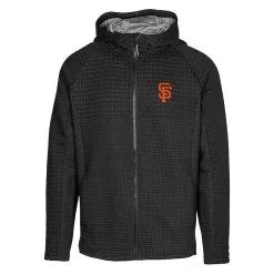 Men's San Francisco Giants Levelwear Black Durham Full-Zip Hoodie