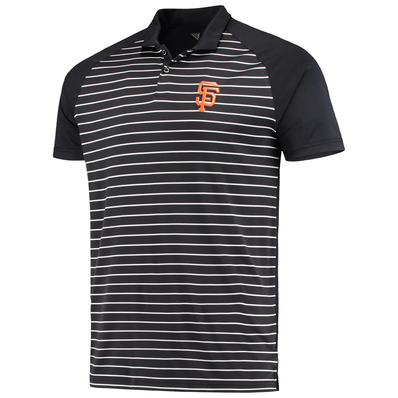 Men's San Francisco Giants Levelwear Black Insignia Pulse Raglan Polo 4 Men's San Francisco Giants Levelwear Black Insignia Pulse Raglan Polo - Image 2