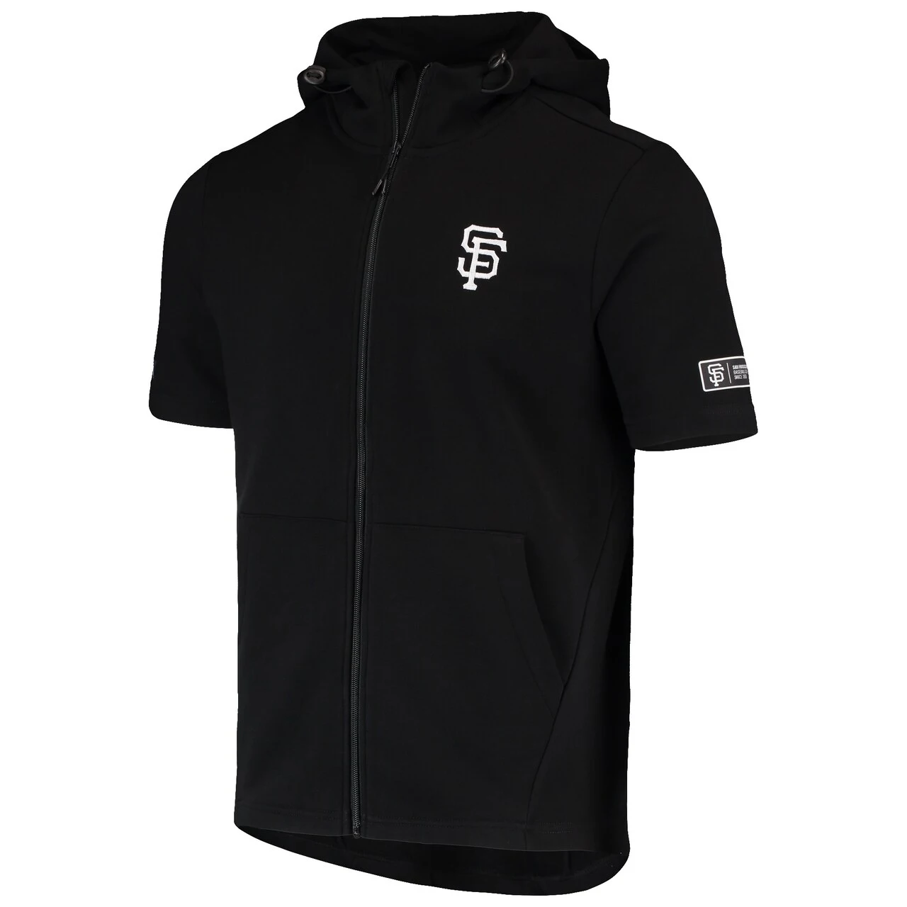 Men's San Francisco Giants Levelwear Black Recruit Short Sleeve Full-Zip Hoodie Jacket 4 Men's San Francisco Giants Levelwear Black Recruit Short Sleeve Full-Zip Hoodie Jacket - Image 2