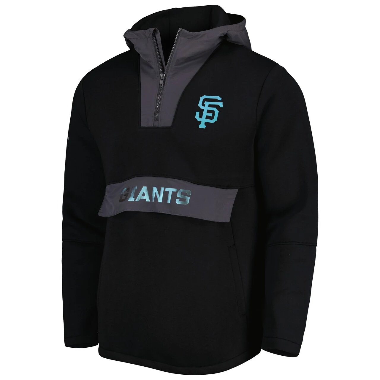 Men's San Francisco Giants Levelwear Black Ruckus Quarter-Zip Hoodie 4 Men's San Francisco Giants Levelwear Black Ruckus Quarter-Zip Hoodie - Image 2