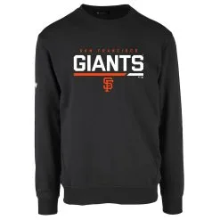 Men's San Francisco Giants Levelwear Black Zane Fleece Pullover Sweatshirt