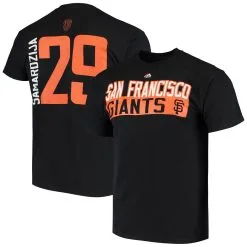 Men's San Francisco Giants Jeff Samardzija Majestic Black Block T-Shirt