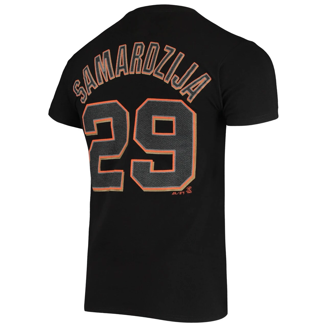 Men's San Francisco Giants Jeff Samardzija Majestic Black Stitch T-Shirt 5 Men's San Francisco Giants Jeff Samardzija Majestic Black Stitch T-Shirt - Image 3