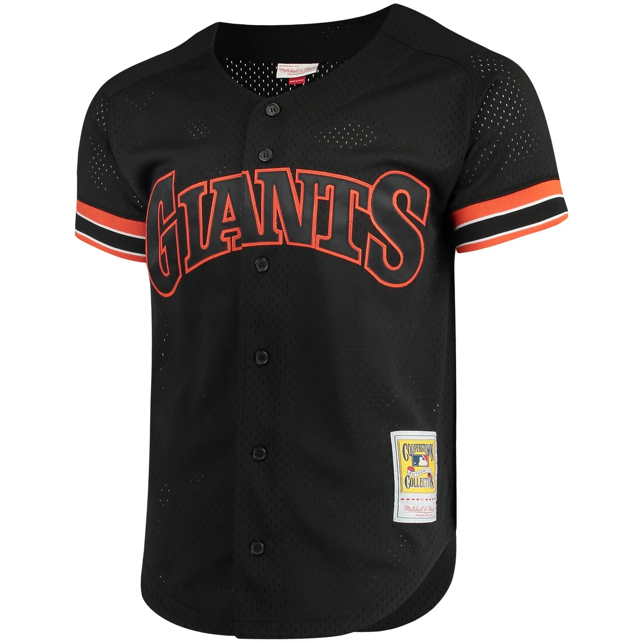 Men's San Francisco Giants Matt Williams Mitchell & Ness Black Fashion Cooperstown Collection Mesh Batting Practice Jersey 4 Men's San Francisco Giants Matt Williams Mitchell & Ness Black Fashion Cooperstown Collection Mesh Batting Practice Jersey - Image 2