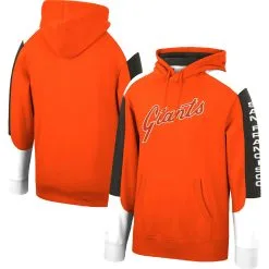 Men's San Francisco Giants Mitchell & Ness Orange Fusion Fleece Pullover Hoodie