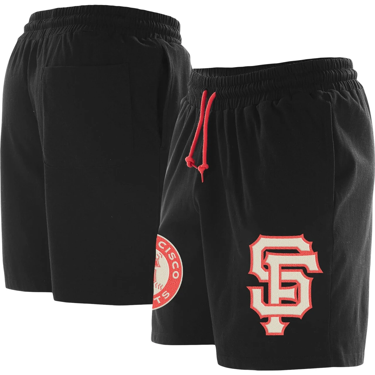 Men's San Francisco Giants New Era Black Color Pack Knit Shorts
